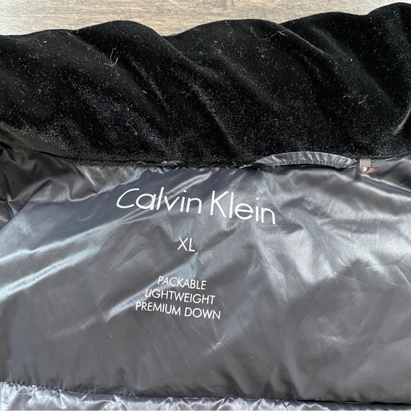 𝅺Calvin Klein Women’s XL Packable Lightweight Premium Down Jacket Black - Picture 8 of 12